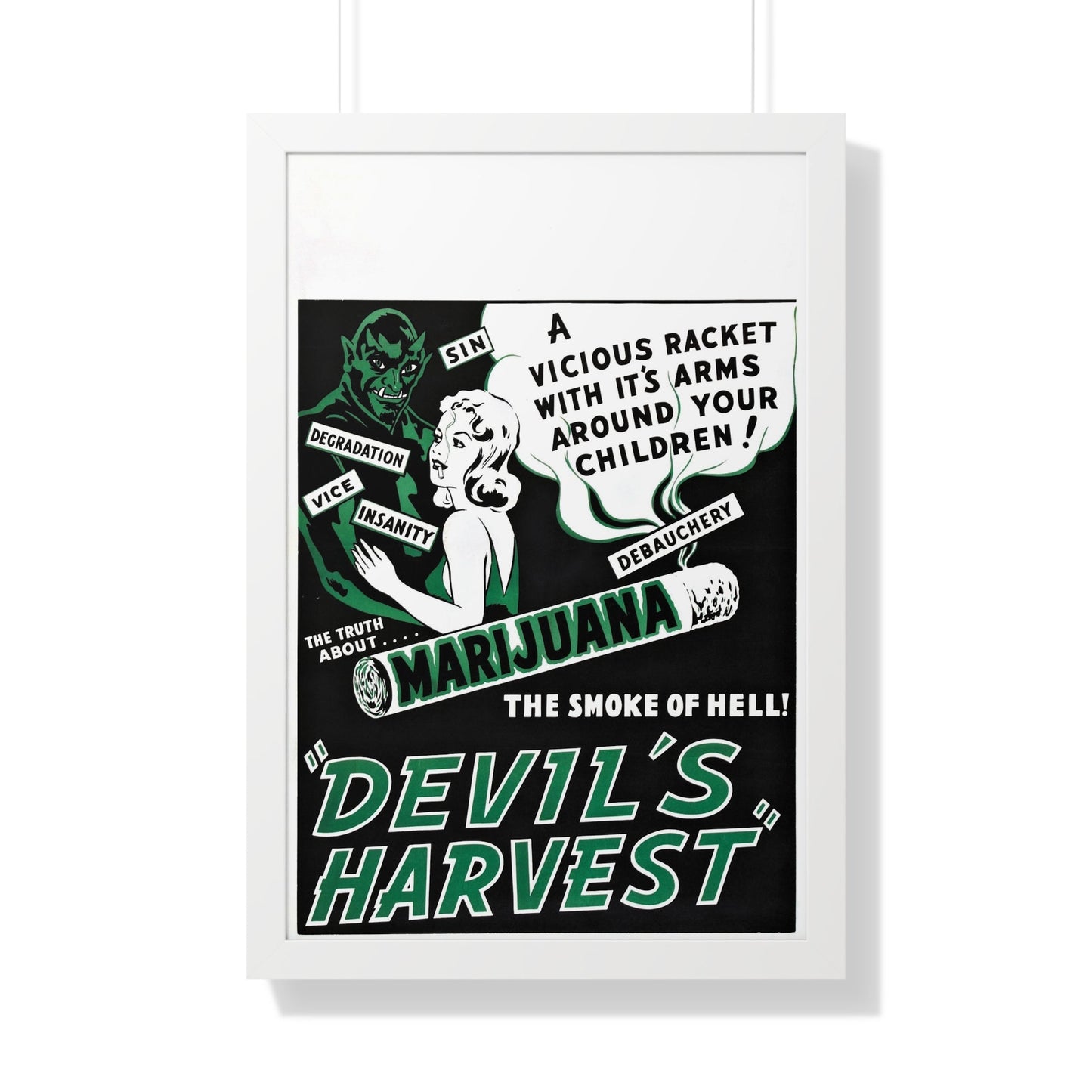 DEVIL'S HARVEST 1942 - Framed Movie Poster-20" x 30"-The Sticker Space