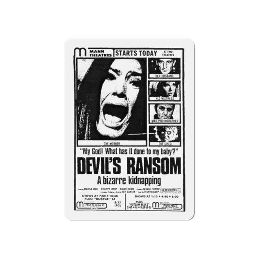 DEVIL'S RANSOM 1971 Movie Poster - Die-Cut Magnet-6 × 6"-The Sticker Space