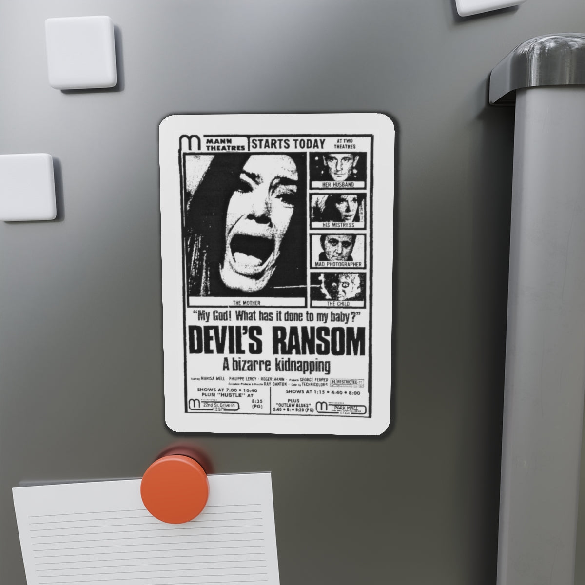 DEVIL'S RANSOM 1971 Movie Poster - Die-Cut Magnet-The Sticker Space