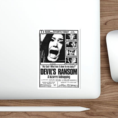 DEVIL'S RANSOM 1971 Movie Poster STICKER Vinyl Die-Cut Decal-The Sticker Space