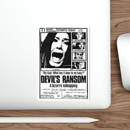 DEVIL'S RANSOM 1971 Movie Poster STICKER Vinyl Die-Cut Decal-The Sticker Space