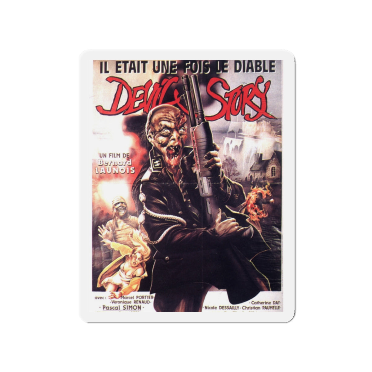 DEVIL'S STORY (NAZI ZOMBIE) 1986 Movie Poster - Die-Cut Magnet-2" x 2"-The Sticker Space