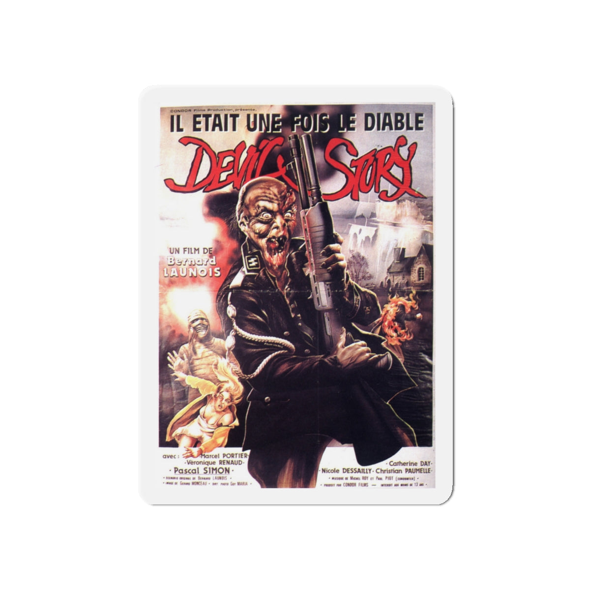 DEVIL'S STORY (NAZI ZOMBIE) 1986 Movie Poster - Die-Cut Magnet-5" x 5"-The Sticker Space