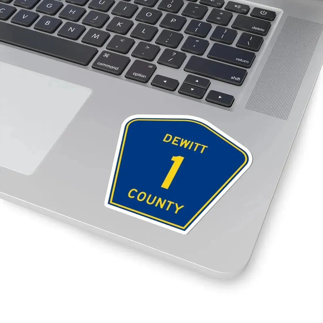 Dewitt County 1 (Illinois) (Road Sign) STICKER Vinyl Kiss-Cut Decal - The Sticker Space
