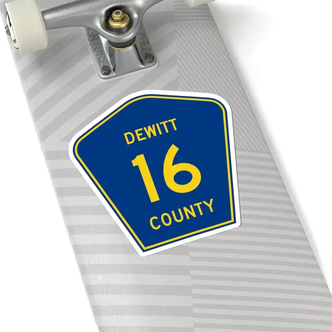 Dewitt County 16 (Illinois) (Road Sign) STICKER Vinyl Kiss-Cut Decal - The Sticker Space