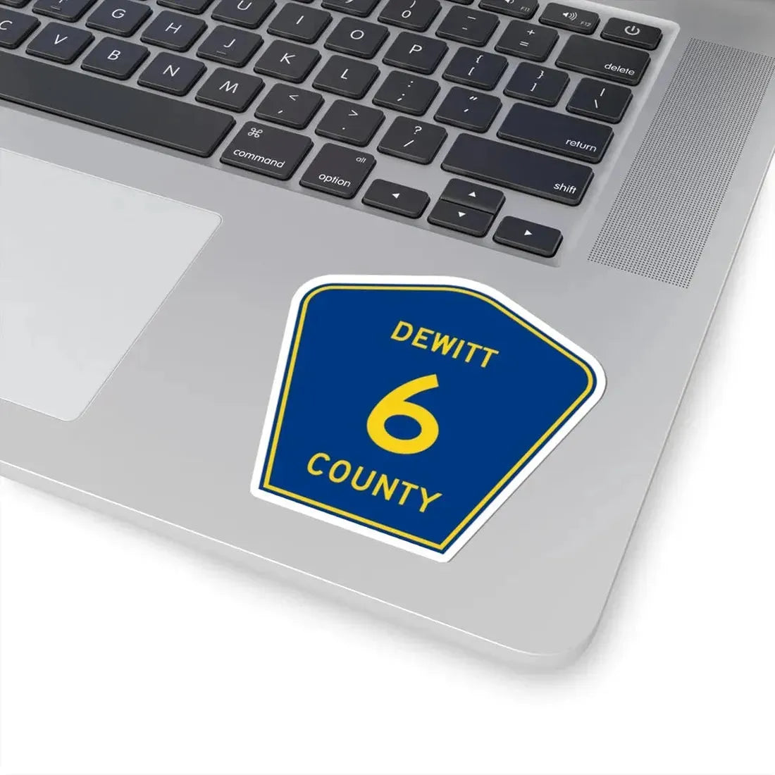 Dewitt County 6 (Illinois) (Road Sign) STICKER Vinyl Kiss-Cut Decal - The Sticker Space