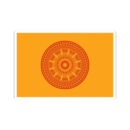 Dharmacakra flag Thailand (Thailand) STICKER Vinyl Kiss-Cut Decal 2 Inch White - The Sticker Space