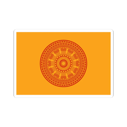 Dharmacakra flag Thailand (Thailand) STICKER Vinyl Kiss-Cut Decal 3 Inch White - The Sticker Space