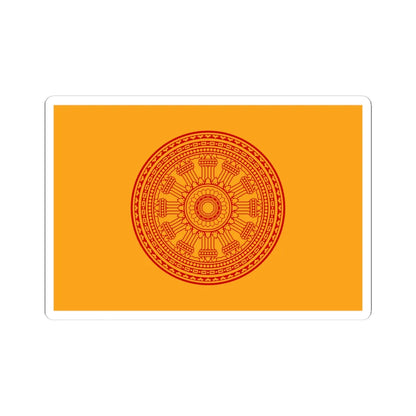 Dharmacakra flag Thailand (Thailand) STICKER Vinyl Kiss-Cut Decal 4 Inch White - The Sticker Space