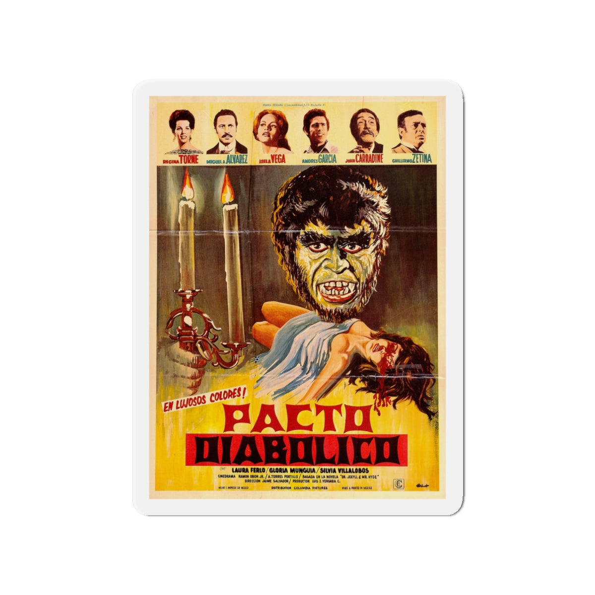 DIABOLICAL PACT 1969 Movie Poster - Die-Cut Magnet-3" x 3"-The Sticker Space