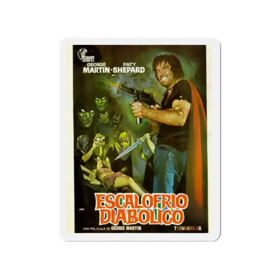 DIABOLICAL SHUDDER 1972 Movie Poster - Refrigerator Magnet - The Sticker Space