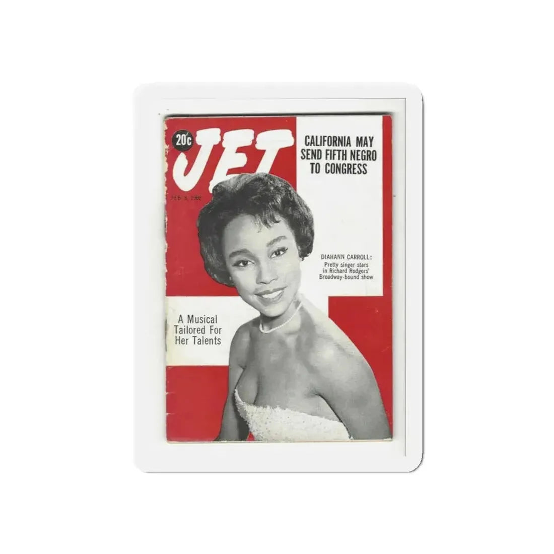 Diahann Carroll #36 - Mag. Cover (Vintage Female Icon) Refrigerator Magnet 3 Inch Die-Cut - The Sticker Space