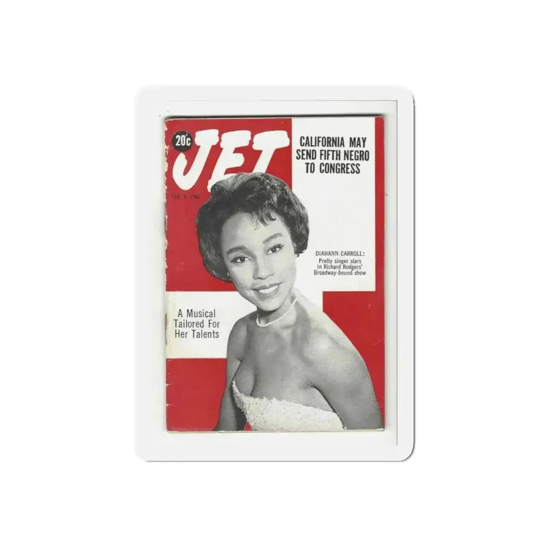 Diahann Carroll #36 - Mag. Cover (Vintage Female Icon) Refrigerator Magnet 4 Inch Die-Cut - The Sticker Space