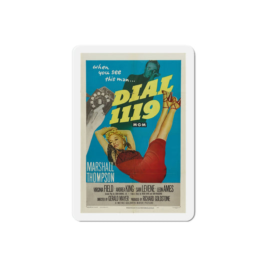 Dial 1119 1950 Movie Poster Die-Cut Magnet-2 Inch-The Sticker Space