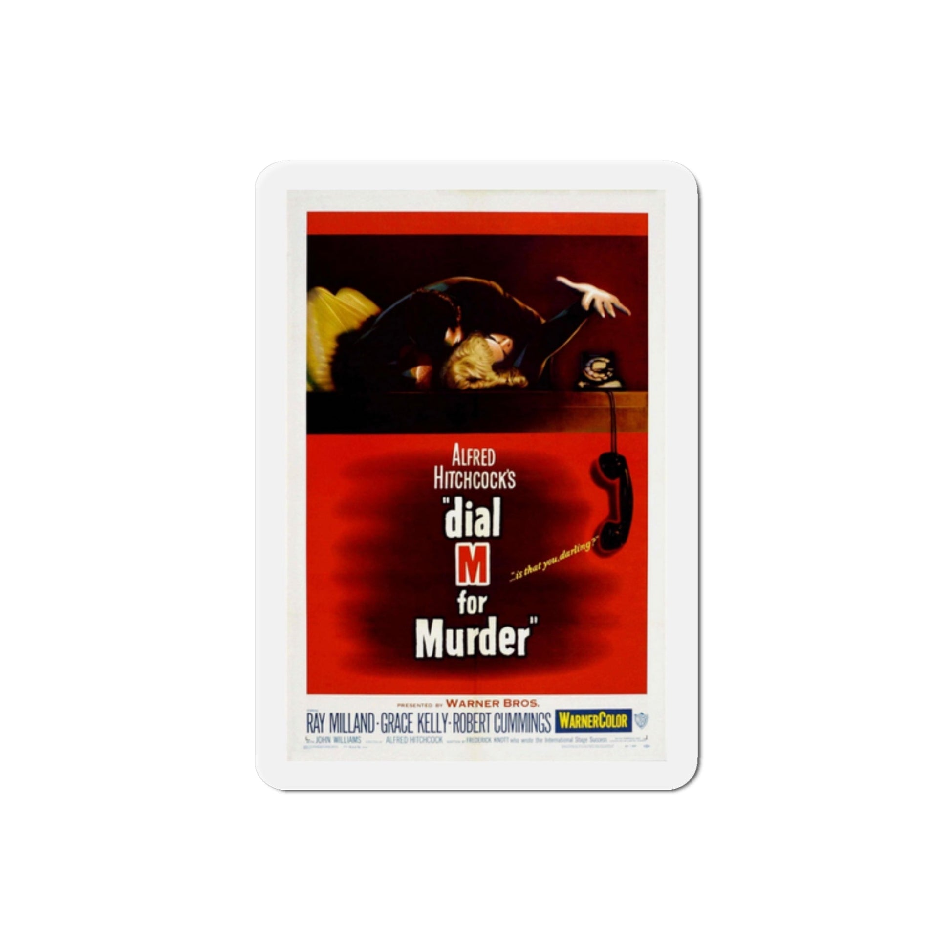 Dial M for Murder 1954 Movie Poster Die-Cut Magnet-2 Inch-The Sticker Space