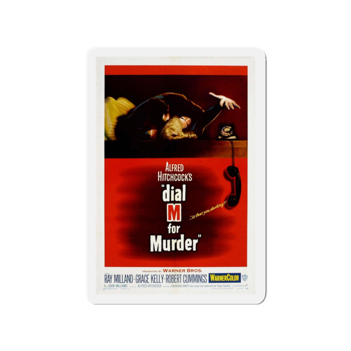 DIAL M FOR MURDER 1954 Movie Poster - Die-Cut Magnet-3" x 3"-The Sticker Space