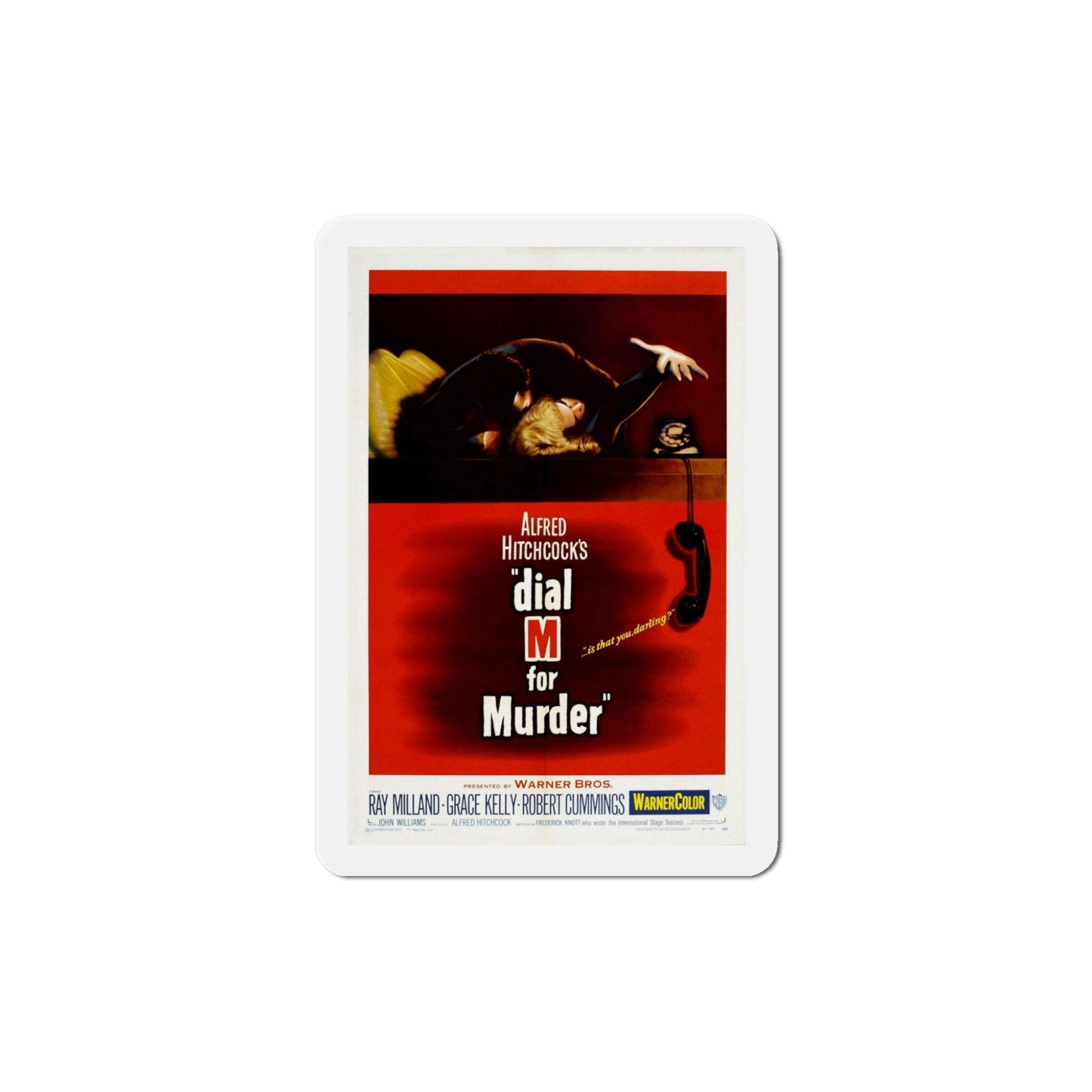 Dial M for Murder 1954 Movie Poster Die-Cut Magnet-5 Inch-The Sticker Space