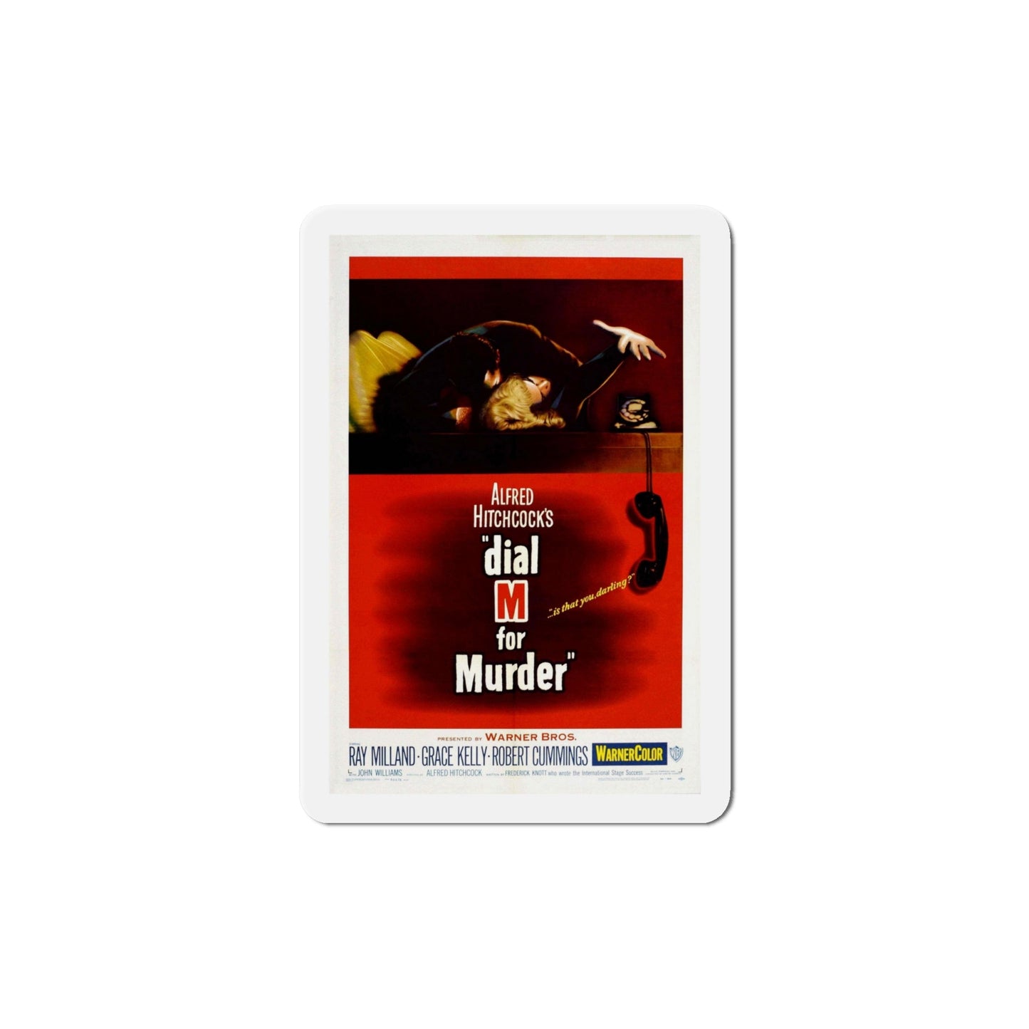 Dial M for Murder 1954 Movie Poster Die-Cut Magnet-6 Inch-The Sticker Space