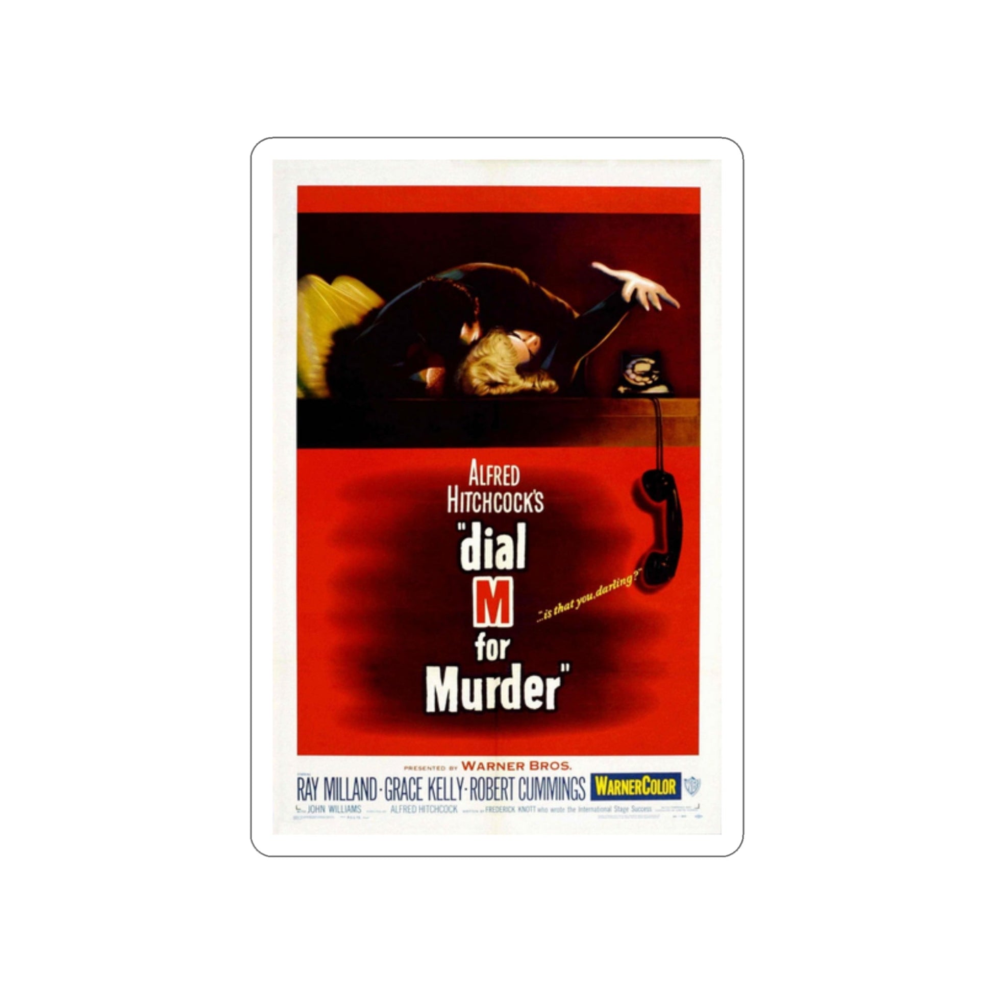 DIAL M FOR MURDER 1954 Movie Poster STICKER Vinyl Die-Cut Decal-2 Inch-The Sticker Space