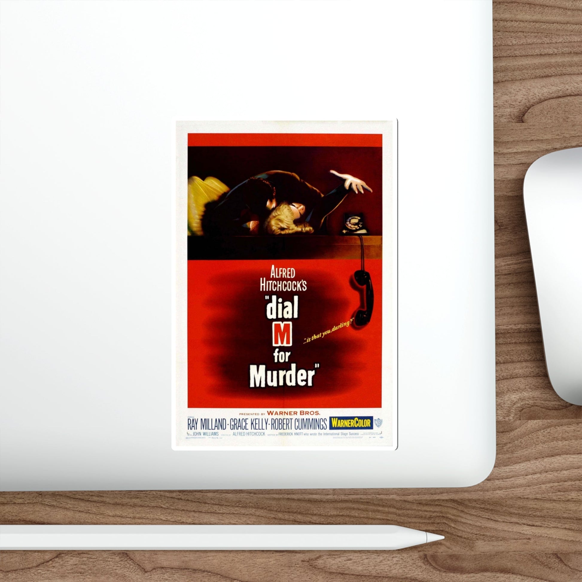 DIAL M FOR MURDER 1954 Movie Poster STICKER Vinyl Die-Cut Decal-The Sticker Space