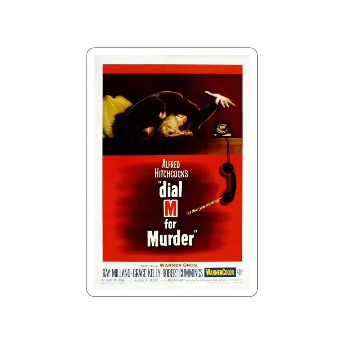 DIAL M FOR MURDER 1954 Movie Poster STICKER Vinyl Die-Cut Decal - The Sticker Space