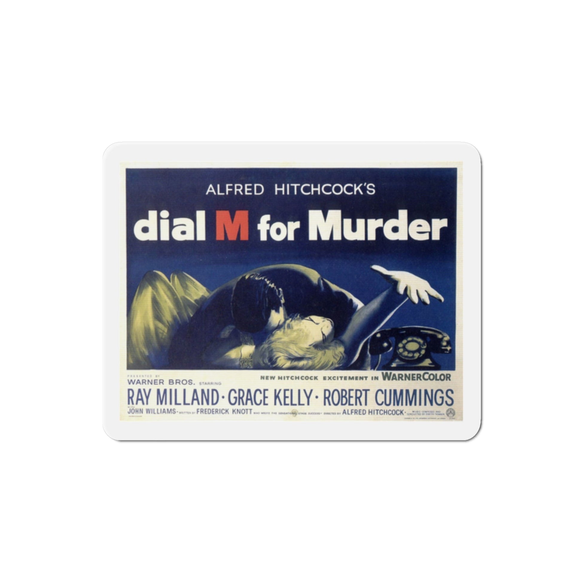 Dial M for Murder 1954 v2 Movie Poster Die-Cut Magnet-2 Inch-The Sticker Space