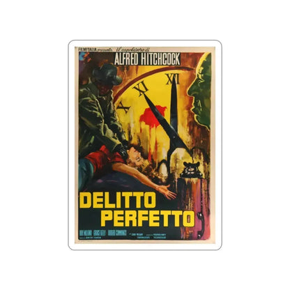 DIAL M FOR MURDER (ITALIAN) 1954 Movie Poster STICKER Vinyl Die-Cut Decal 2 Inch - The Sticker Space