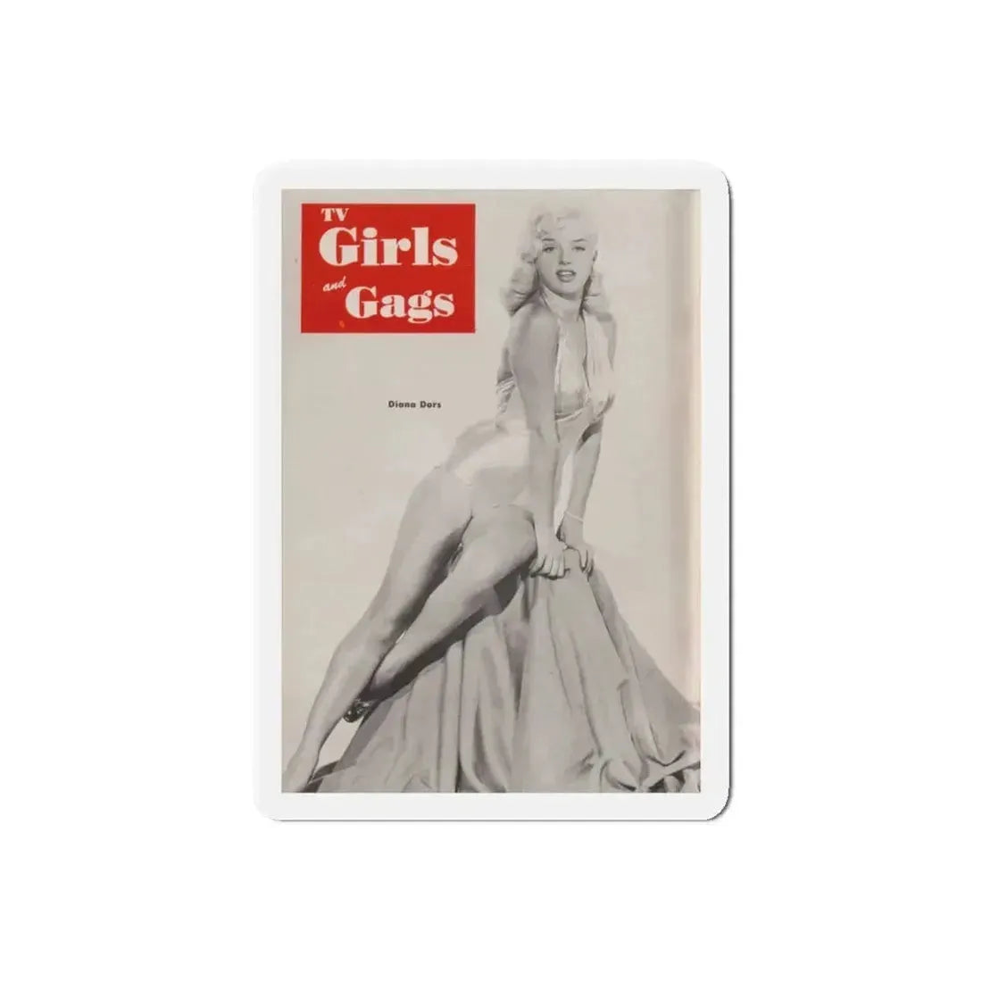 Diana Dors #111 - Mag. Cover (Vintage Female Icon) Refrigerator Magnet 6 Inch Die-Cut - The Sticker Space