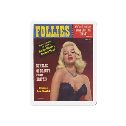 Diana Dors #129 - Mag. Cover (Vintage Female Icon) Refrigerator Magnet 6 Inch Die-Cut - The Sticker Space