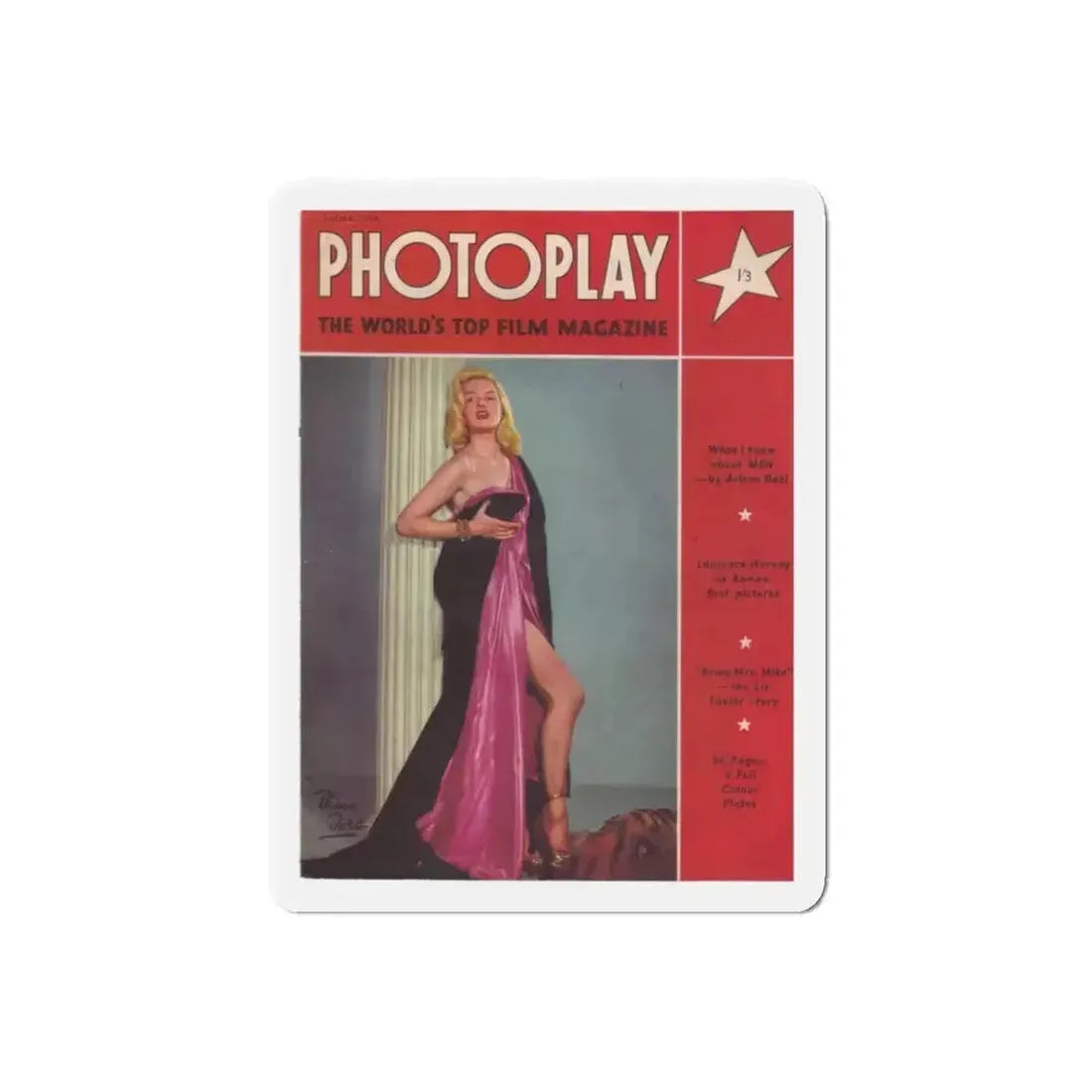 Diana Dors #130 - Mag. Cover (Vintage Female Icon) Refrigerator Magnet - The Sticker Space