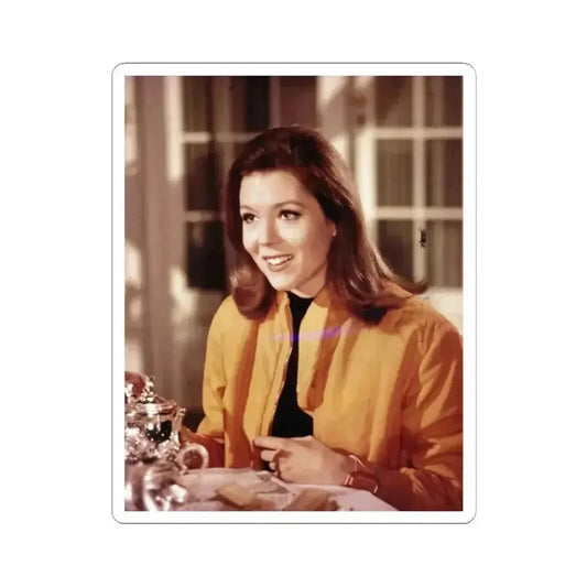 Diana Rigg #35 (Vintage Female Icon) STICKER Vinyl Kiss-Cut Decal 2 Inch White - The Sticker Space
