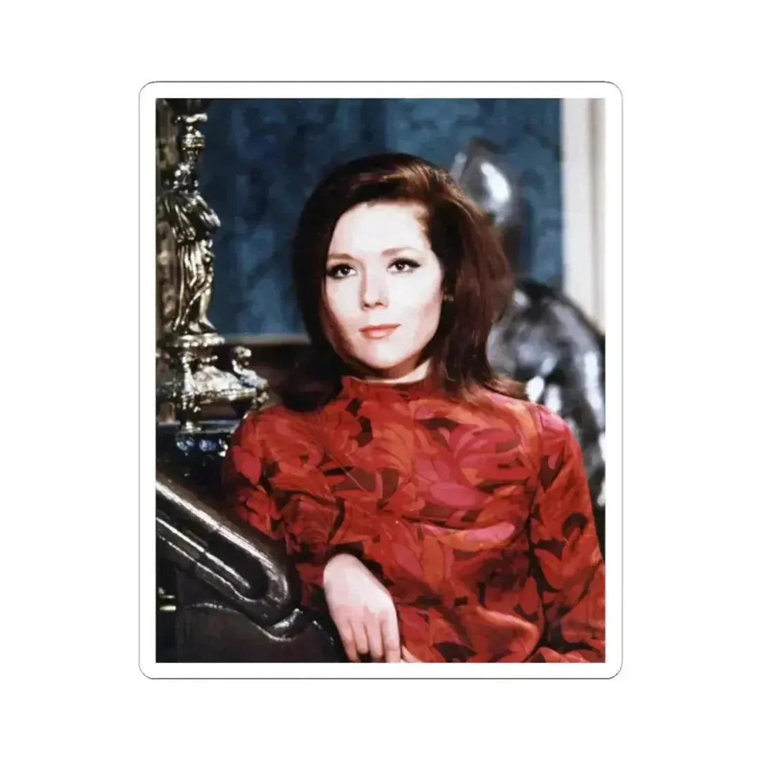 Diana Rigg #36 (Vintage Female Icon) STICKER Vinyl Kiss-Cut Decal 2 Inch White - The Sticker Space