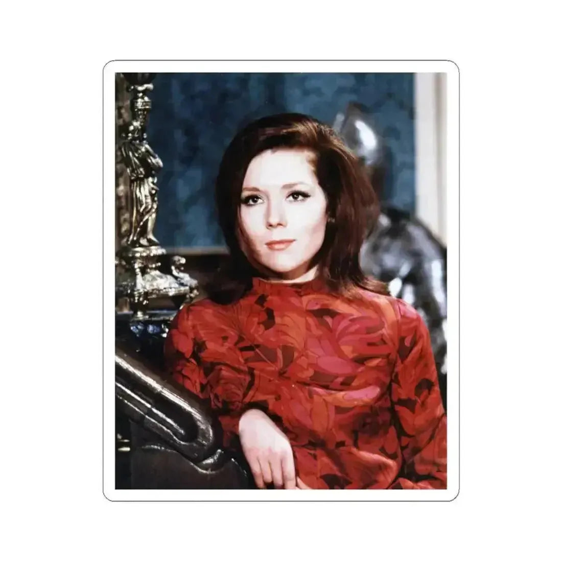Diana Rigg #36 (Vintage Female Icon) STICKER Vinyl Kiss-Cut Decal 3 Inch White - The Sticker Space
