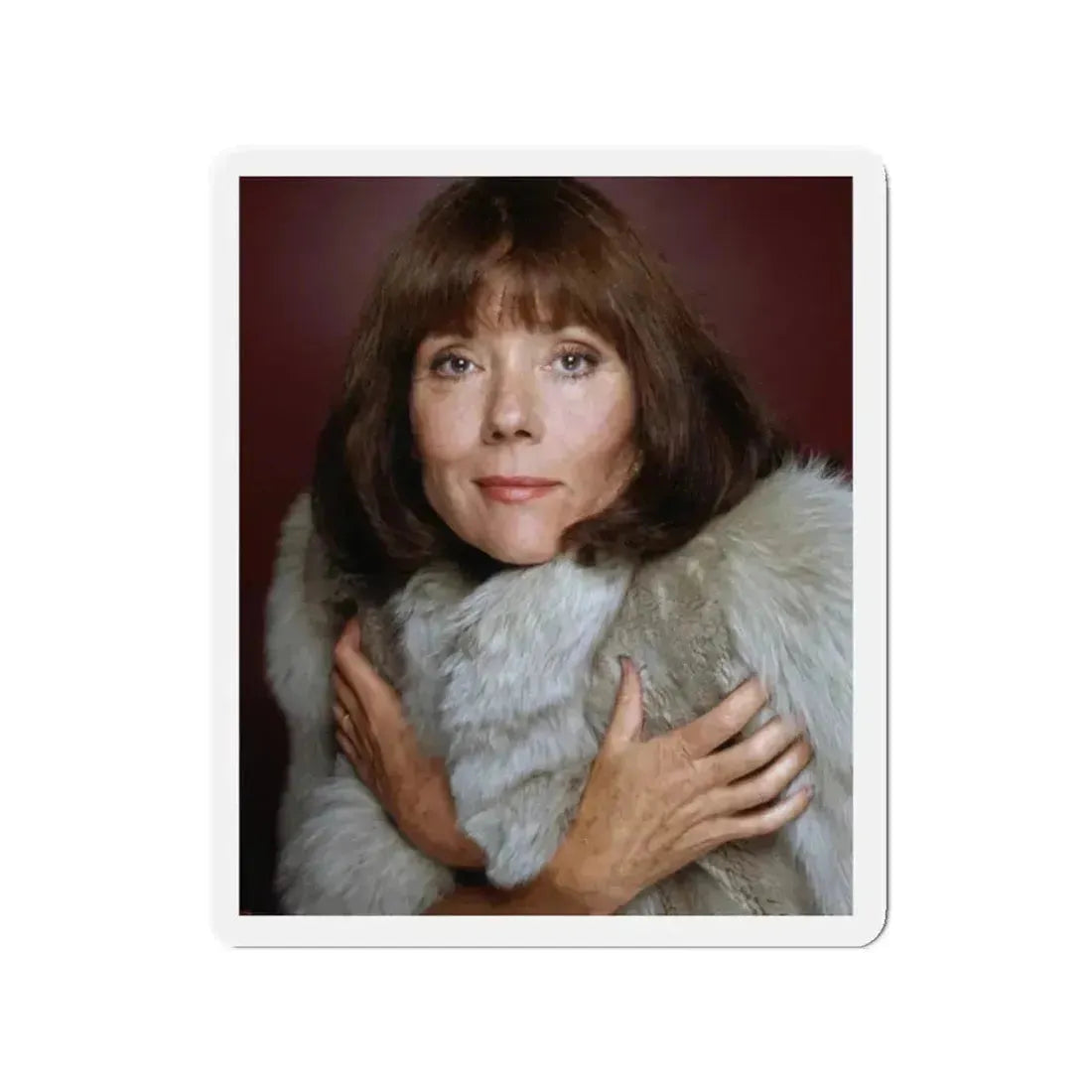 Diana Rigg #47 (Vintage Female Icon) Refrigerator Magnet 2 Inch Die-Cut - The Sticker Space