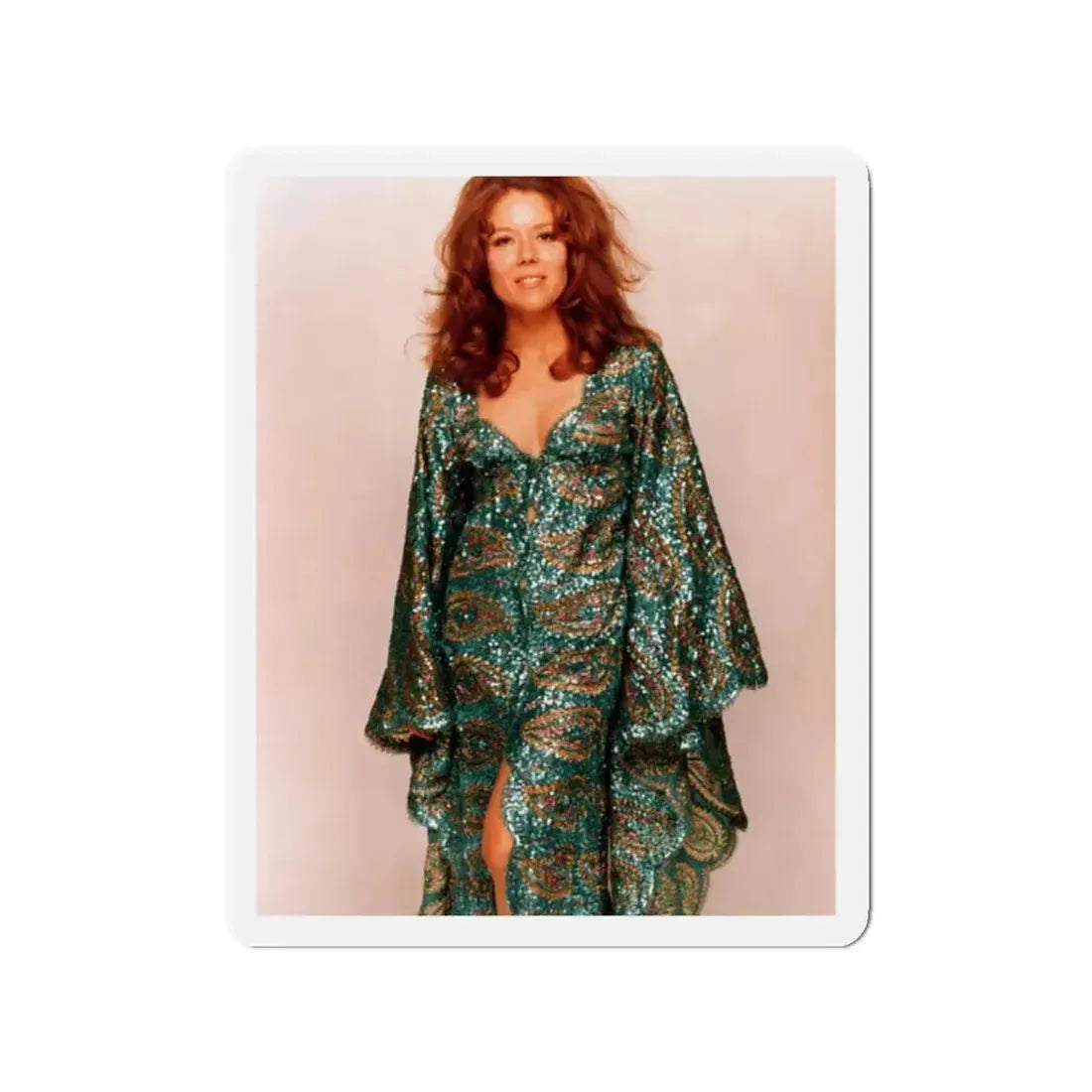 Diana Rigg #48 (Vintage Female Icon) Refrigerator Magnet 2 Inch Die-Cut - The Sticker Space