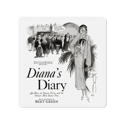 Diana's Diary, Liberty magazine, August 6, 1932 (Magazine Illustration) Refrigerator Magnet - The Sticker Space