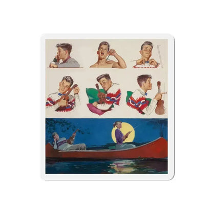 Diana, The American Weekly cover, June 7, 1953 (Magazine Illustration) Refrigerator Magnet 4 Inch Die-Cut - The Sticker Space