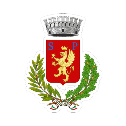 Diano San Pietro-Stemma (Italy) (Coat of Arms) STICKER Vinyl Kiss-Cut Decal 3 Inch White - The Sticker Space
