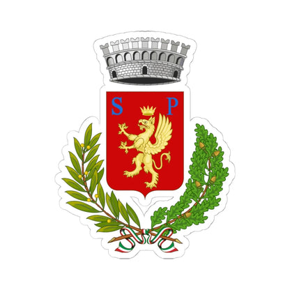 Diano San Pietro-Stemma (Italy) (Coat of Arms) STICKER Vinyl Kiss-Cut Decal 6 Inch White - The Sticker Space