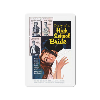 DIARY OF A HIGH SCHOOL BRIDE 1959 Movie Poster - Die-Cut Magnet-3" x 3"-The Sticker Space