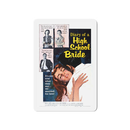 DIARY OF A HIGH SCHOOL BRIDE 1959 Movie Poster - Die-Cut Magnet-5" x 5"-The Sticker Space