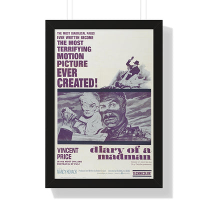 DIARY OF A MADMAN 1963 - Framed Movie Poster-16″ x 24″-The Sticker Space