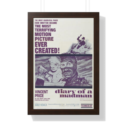 DIARY OF A MADMAN 1963 - Framed Movie Poster-16″ x 24″-The Sticker Space