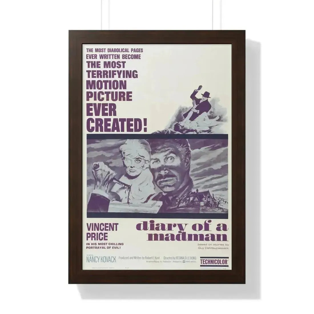 DIARY OF A MADMAN 1963 - Framed Movie Poster - The Sticker Space