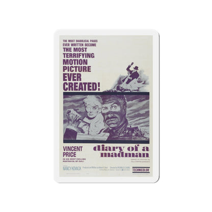 DIARY OF A MADMAN 1963 Movie Poster - Die-Cut Magnet-4" x 4"-The Sticker Space