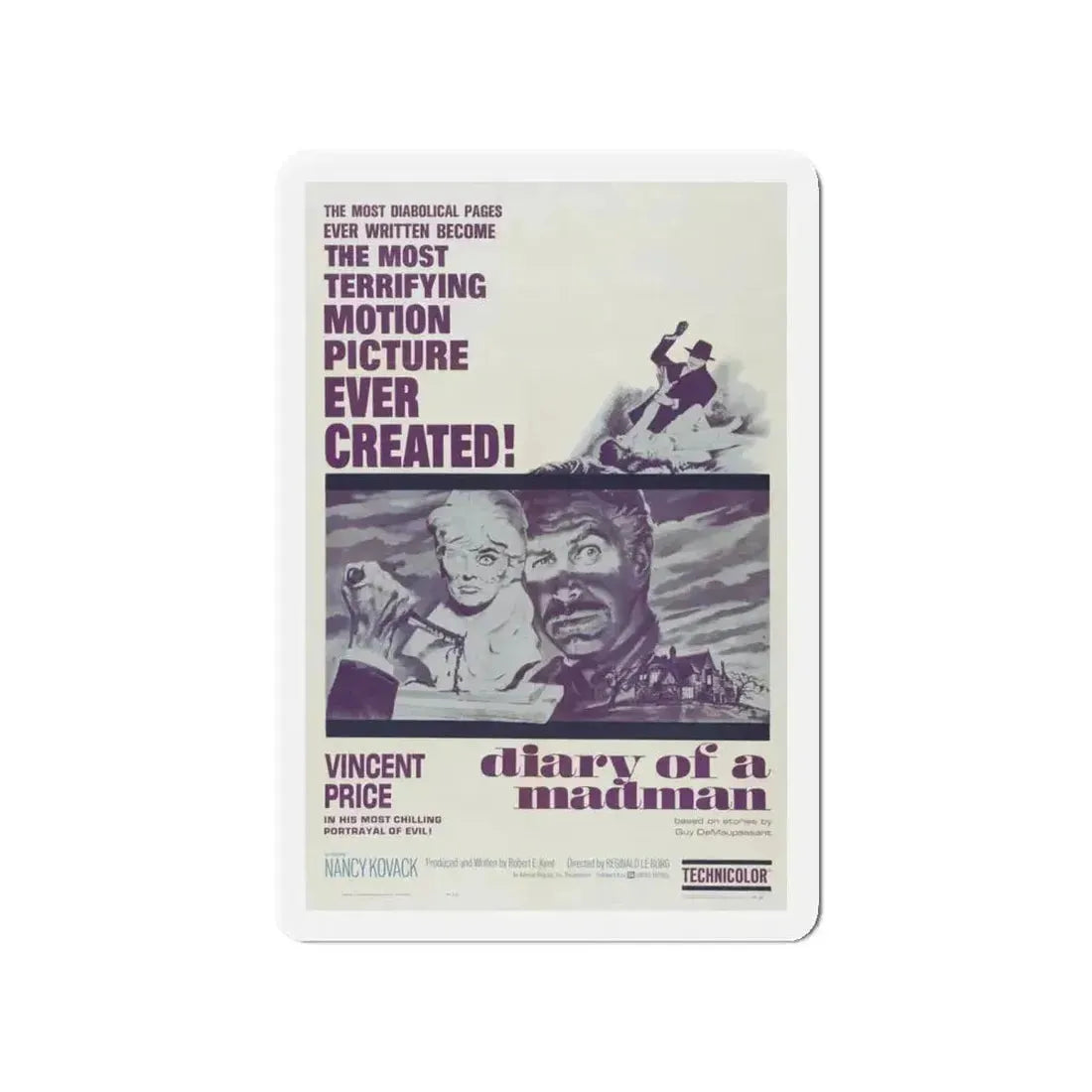 DIARY OF A MADMAN 1963 Movie Poster - Refrigerator Magnet - The Sticker Space