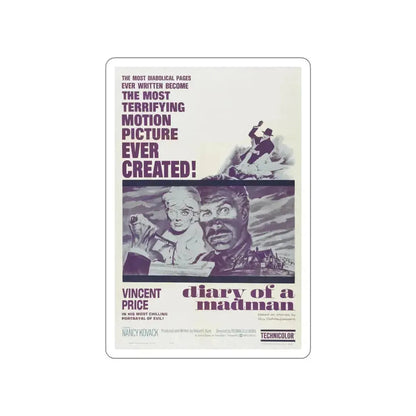 DIARY OF A MADMAN 1963 Movie Poster STICKER Vinyl Die-Cut Decal 6 Inch - The Sticker Space