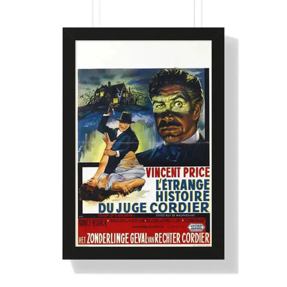 DIARY OF A MADMAN (BELGIAN) 1963 - Framed Movie Poster 16″ x 24″ Black - The Sticker Space