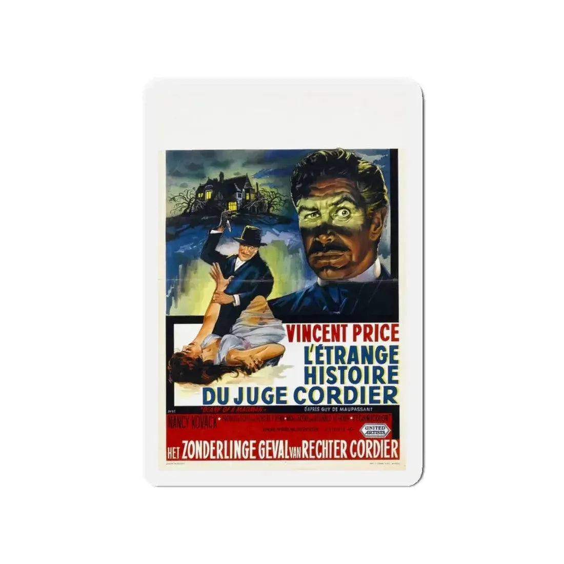 DIARY OF A MADMAN (BELGIAN) 1963 Movie Poster - Refrigerator Magnet 4 Inch - The Sticker Space