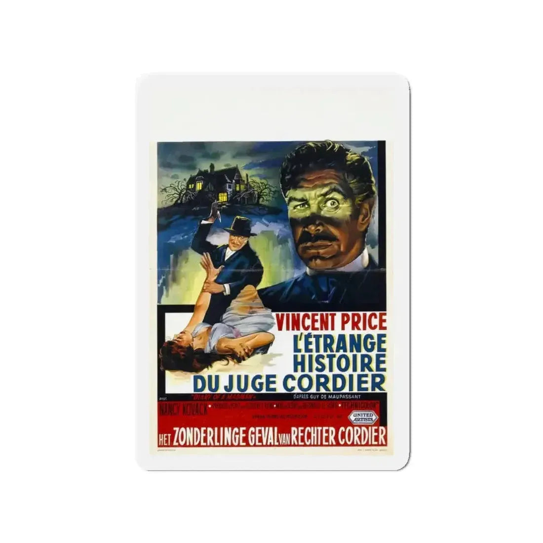 DIARY OF A MADMAN (BELGIAN) 1963 Movie Poster - Refrigerator Magnet - The Sticker Space